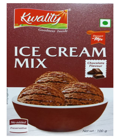 Kwality Ice Cream Chocolate Flavor 100gm