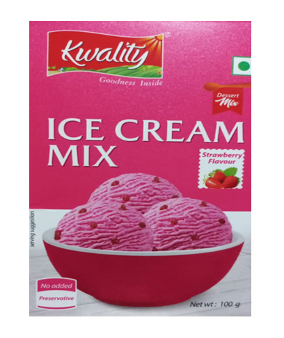 Kwality Ice Cream Strawberry Flavor 100gm