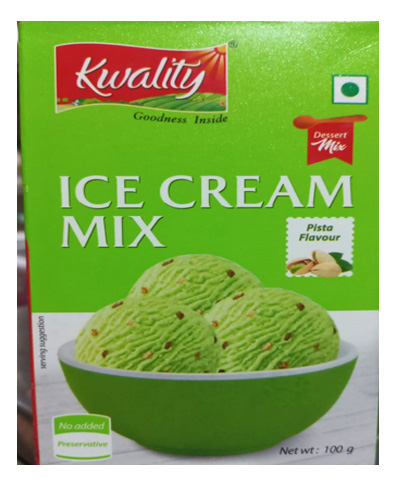 Kwality Ice Cream Pista Flavor 100gm