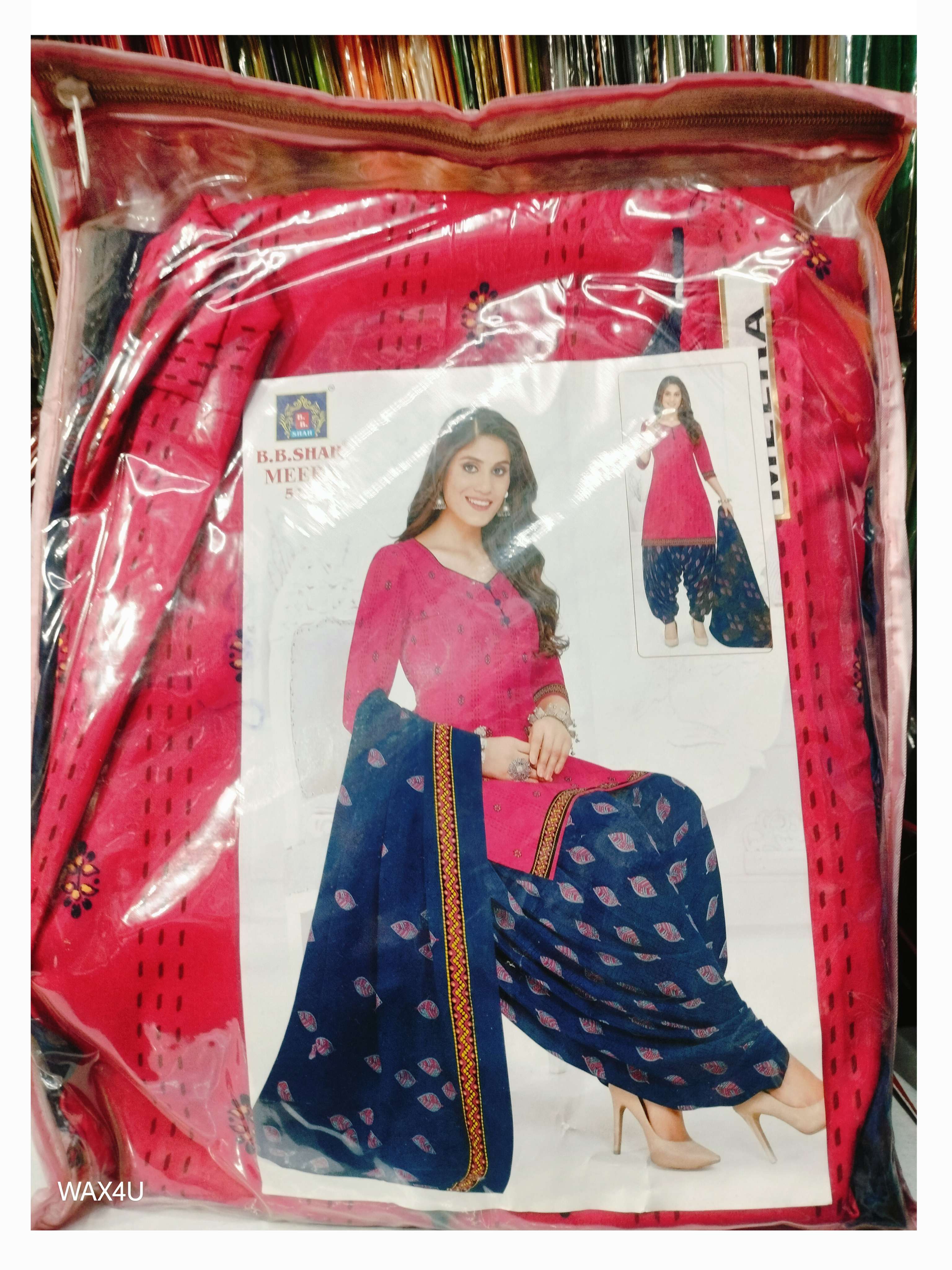 Choodidara Set Cloth BBShah Meera 515  Red,Pink,Green,Orrange,Blue