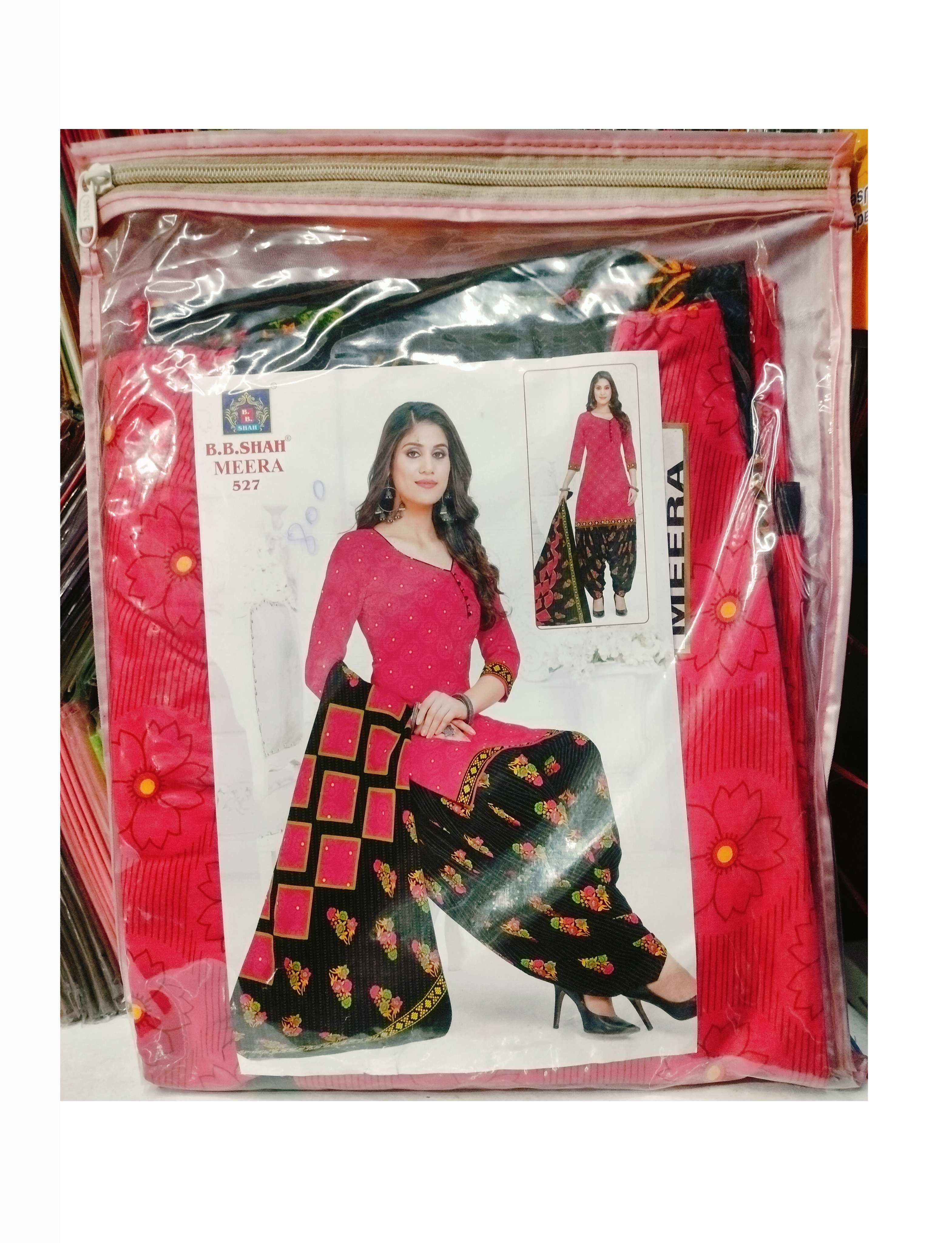 Choodidara Set Cloth BBShah Meera 515  Red,Pink,Green,Orrange,Blue