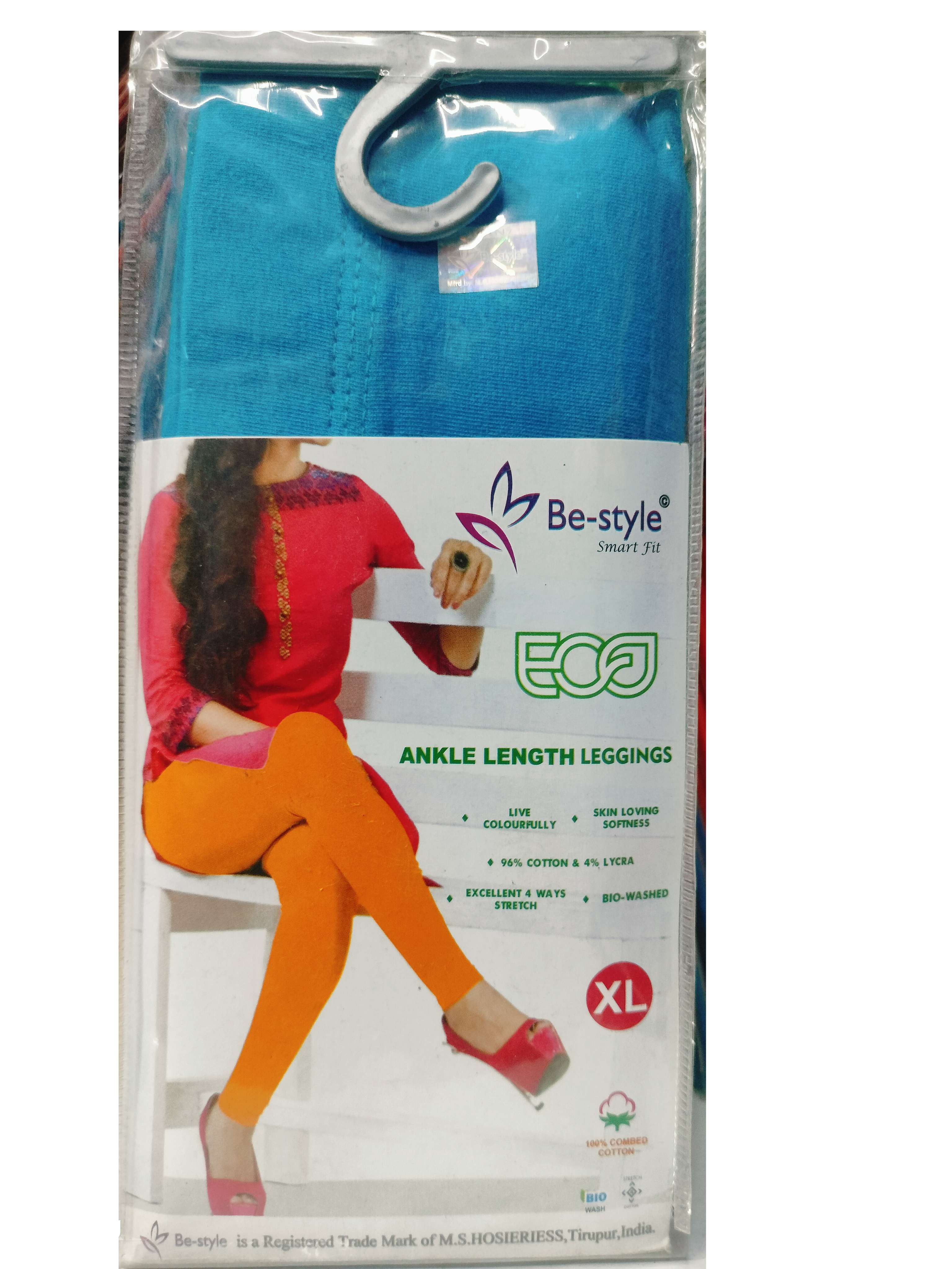 BeStyle Eco Ankle Length Leggings  XL  96% Cotton 4% Lycra XL 3PCS