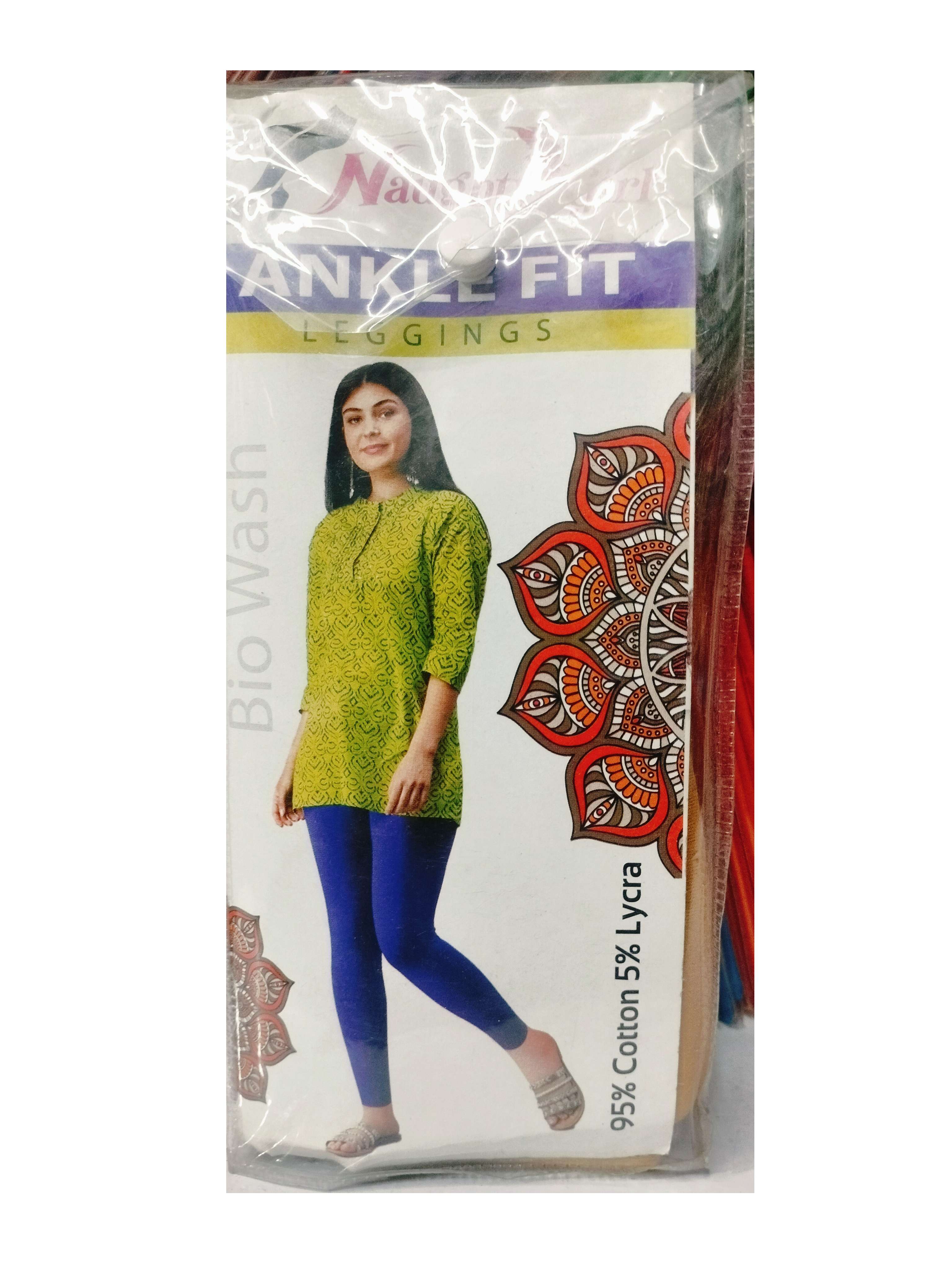 Naughty Girl Ankle Fit Leggings Bio Wash 95% Cotton 5% Lycra L/XXL 3PCS