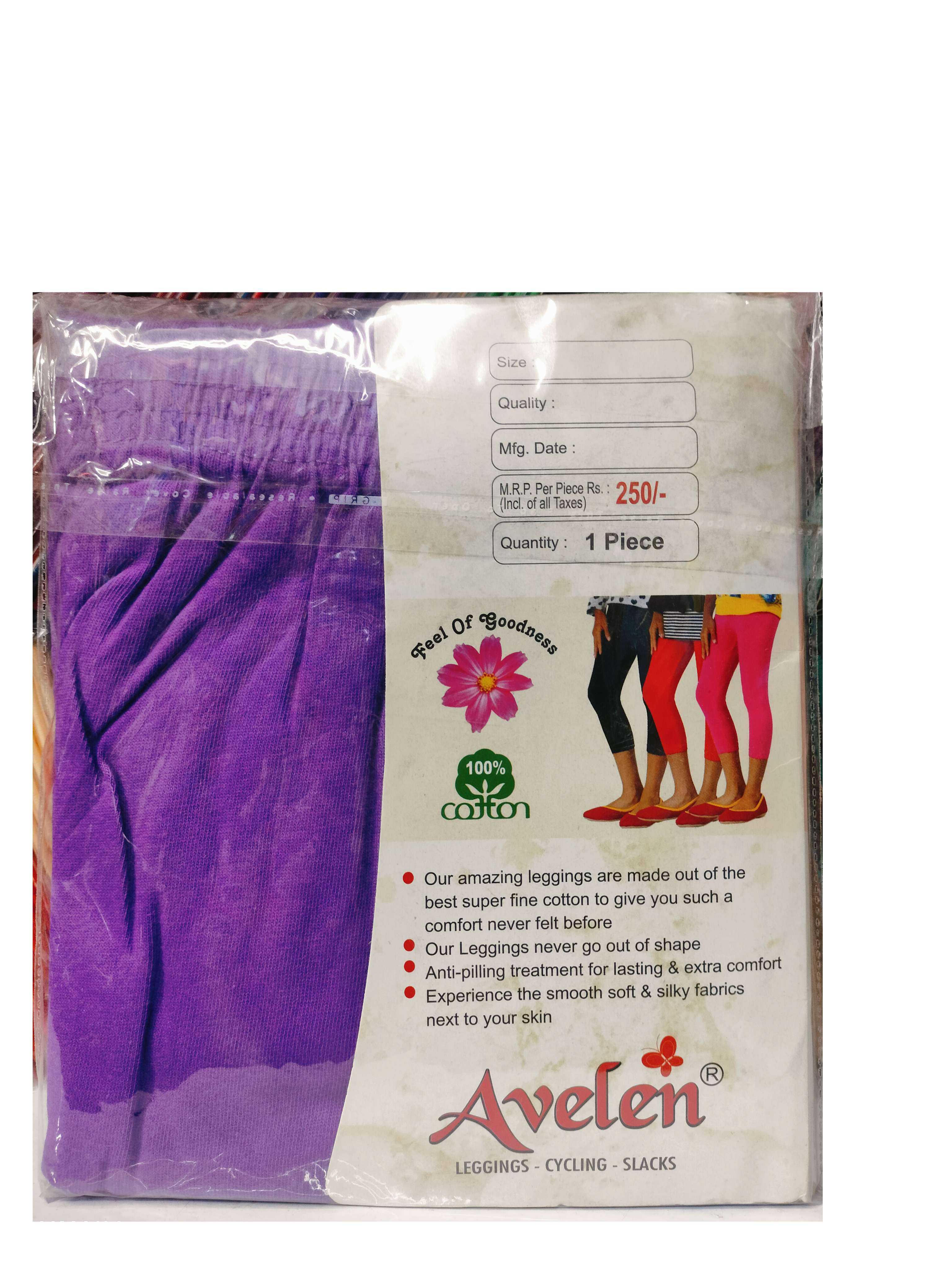 Avelen Leggings-Cycling-SLACKS 100% Pure Cotton L 3PCS
